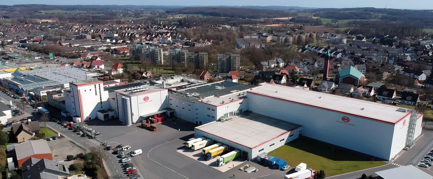 Luftaufnahme der AVO-Werke August Beisse GmbH in Belm